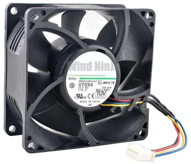 Alt view image 2 of 2 - 40x40x20mm 4020 Axial Cooling Fan FD124020UB-N, DC12V 0.36A 3-Wire Replacement Fan for Mini PC CPU Cooler, Industrial Control Board, Compact Chassis Internal Heat Dissipation