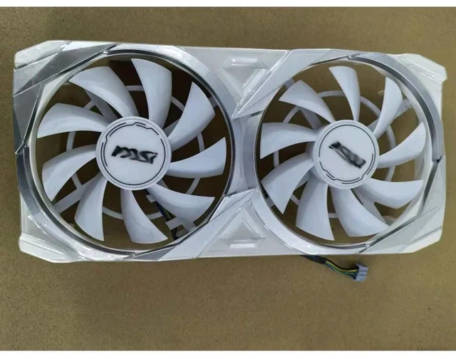 Alt view image 2 of 2 - 2 Pack White Graphics Card Cooling Fans HA9015H12SC-Z, Dual VGA Cooler Fan Set Compatible with RTX 3070 and RTX 3060 Ti LHR 8GB Video Cards, GPU Heat Dissipation Replacement Repair Spare Parts
