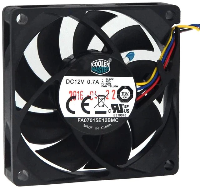 Main image of 70x15mm 7015 4-Wire PWM CPU Cooling Fan FA07015E12BMC, DC12V 0.70A 7CM Replacement Fan for Cooler Master CPU Cooler, Compact Heatsink Fan for Desktop Small Chassis Heat Dissipation Repair