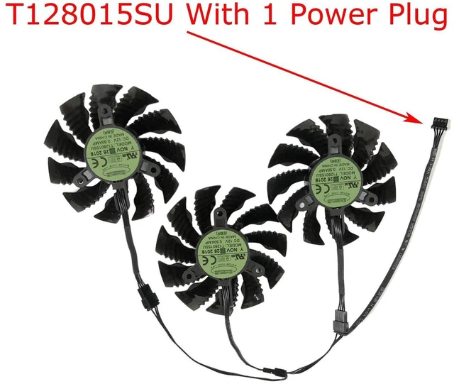 Main image of 1 Set Type A GPU Cooling Fan T128015, 82mm VGA Cooler PLA09215S12H for GV-N3070OC RTX3070 RTX3070 OC Rev.2.0, Desktop Graphics Card Heat Dissipation Repair