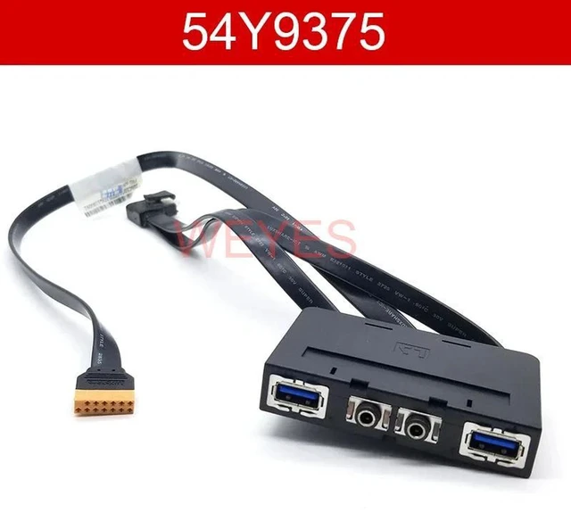 Alt view image 2 of 2 - PCIe to USB 3.0 Front Panel Cable Adapter 54Y9374, 54Y9910, 04X2744, 54Y9375, with HD Audio I/O for Lenovo ThinkCentre Desktop Front I/O Replacement