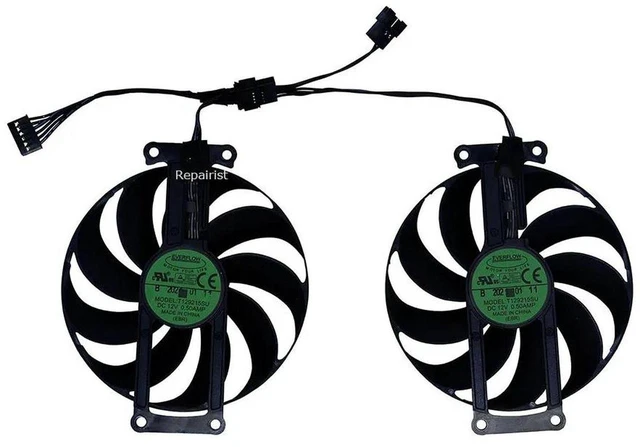 Main image of 2-Pack GPU Cooling Fan Set T129215SU, Replacement VGA Cooler Fans for Zotac RTX3060Ti V2 MINI OC and RTX3060 V2 12GB Mini Desktop Graphics Cards, GPU Heat Dissipation Repair Spare Part