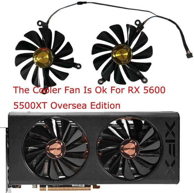 Alt view image 2 of 2 - 2-Pack GPU Cooling Fan Set CF1010U12S 95mm, Replacement VGA Cooler Fans for XFX RX5600XT 6GB, RX5500XT 8G & 4GB Desktop Graphics Cards Heat Dissipation Repair Spare Part
