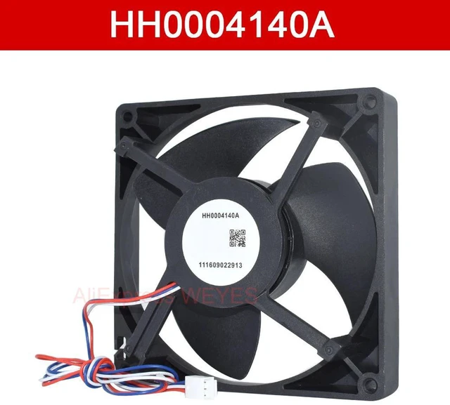 Alt view image 2 of 2 - HH0004140A 125x125x20mm 12.5CM 3-Pin Refrigerator Freezer Cooling Fan, Replacement Evaporator Fan for Fridge Freezer, Household Refrigeration Equipment Thermal Control Parts
