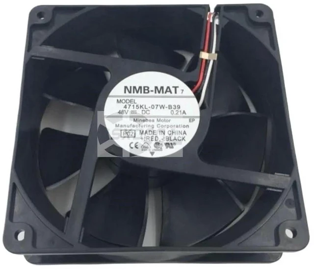 Alt view image 2 of 2 - 4715KL-07W-B39 120x120x38mm 12038 DC 48V 0.21A Heatsink Radiator Cooling Fan, High Efficiency Industrial Server Axial Fan, Replacement Fan for Server Cabinet, Industrial Radiator Heat Dissipation