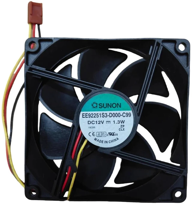 Alt view image 2 of 2 - EE92251S3-D000-C99 92x92x25mm 9CM DC 12V 1.3W Magnetic Levitation Silent Axial Fan, 2200RPM 39CFM 28dBA Replacement Fan for PC Computer Case, Power Supply, Compact Electronic Cooling