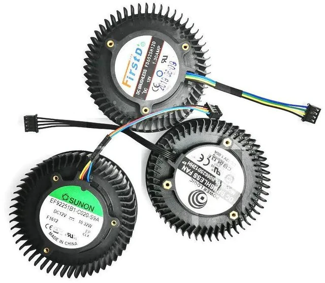 Main image of FD6525H12D GPU VGA Cooling Fan, Replacement Turbo Graphics Card Fan for GTX 1070, GTX 1070 Ti, GTX 1080, GTX 1080 Ti Gaming Video Card, 65MM 4-Pin PWM Cooler Repair Part for GPU Heat Dissipation