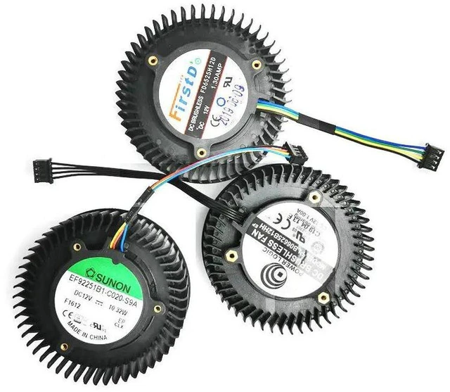 Main image of EF92251B1-C020-S9A GPU VGA Cooling Fan, Replacement Graphics Card Fan for GTX 1070, GTX 1070 Ti, GTX 1080, GTX 1080 Ti Gaming Video Card, 92mm 4-Pin PWM Cooler Repair Part for GPU Heat Dissipation