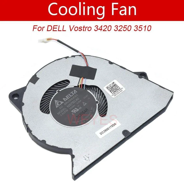 Main image of NS75C40 0RFF51 DFS5K12114464P DC28000WFF0 DC 5V 0.5A 4-Pin CPU Cooling Fan, Replacement Notebook CPU Fan Compatible with 3420, 3250, 3510, 3511, 3515 Laptops, CPU Thermal Repair Replacement Parts