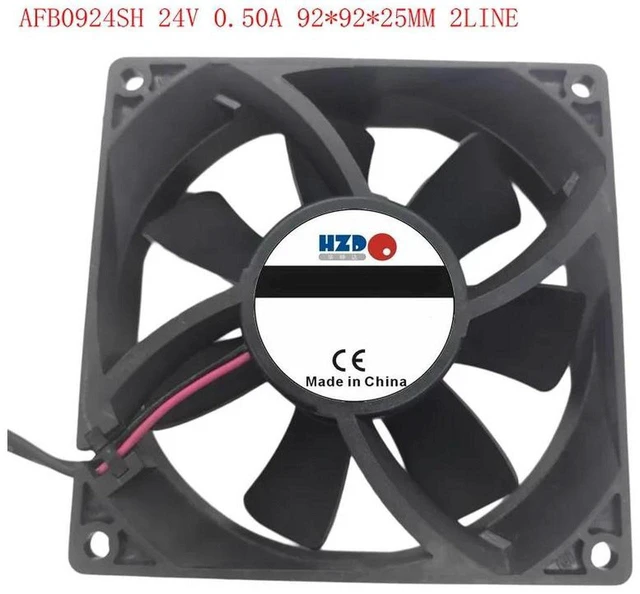 Main image of AFB0924SH 92x92x25mm 9CM DC 12V 1A Axial Cooling Fan, Available in 2-Wire and 4-Wire Versions, High Airflow Replacement Fan for Inverter, Power Supply, Industrial Cabinet, Compact Equipment Heat