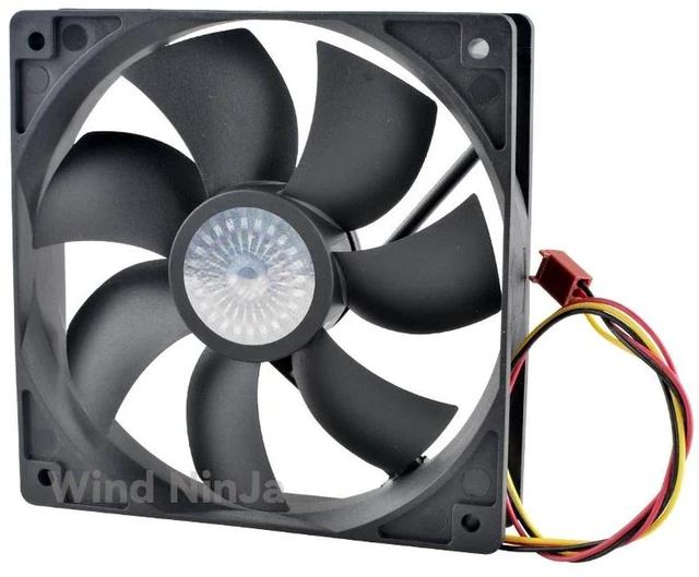 Alt view image 2 of 2 - V40S12BUB5-07A21 40x40x28mm 4CM DC 12V 0.55A / 0.53A Axial Computer Cooler Fan, Cross Model W40S12BUA5-07 NDK 4028 High Speed Replacement Fan for Server, Power Supply, Compact Electronic Cooling Parts