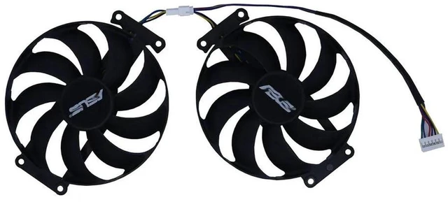 Main image of 2 Pcs/Set PLD09210S12H GPU VGA Cooling Fans, DC12V 0.30A 4-Pin PWM Replacement Video Card Fan Kit for RTX 2070 8GB EVO V2, GTX 1660 Ti 6GB EVO, RTX 2060 6G EVO Gaming Graphics Cards
