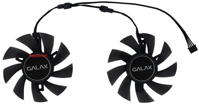 Alt view image 2 of 2 - 2 Pcs/Set T128015SU GPU Cooling Fans, Replacement VGA Cooler Compatible with GA82O2H, GTX 1070 OC Short, GF-GTX1070-E8GB OC, DIY Graphics Card Fan Repair Parts for Gaming GPU Heat Dissipation