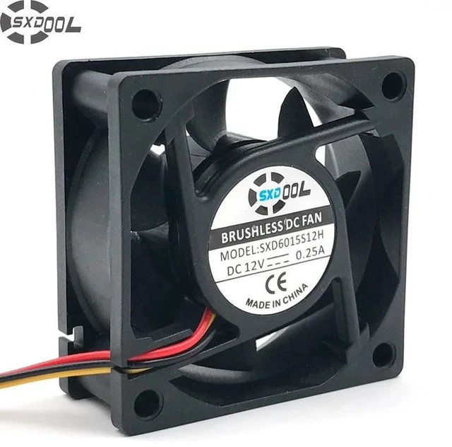 Alt view image 2 of 2 - 2 Pcs/Set 6025 Silent Axial Cooling Fans, 60x60x25mm 6CM DC12V 0.18A Sleeve Bearing 3-Wire Tachometer Fan, Replacement Fan for Server, Inverter, PC CPU Chassis Heat Dissipation Repair Parts