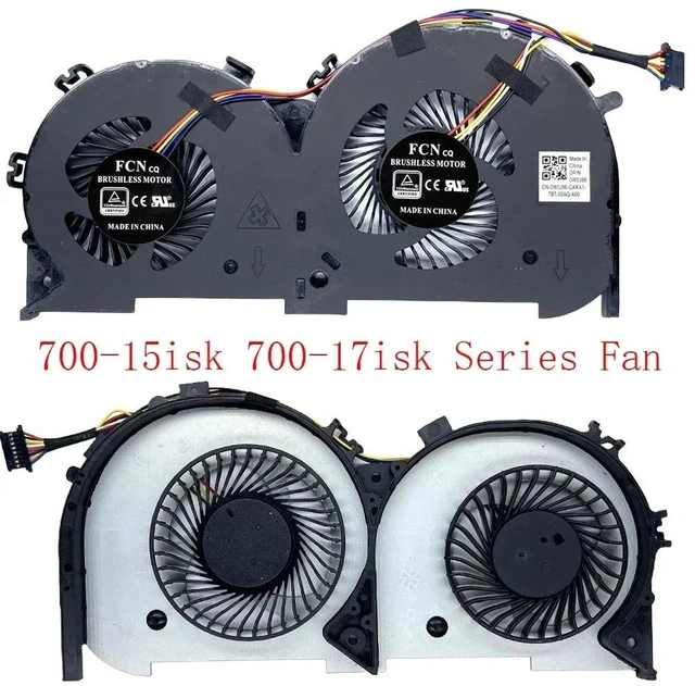 Alt view image 2 of 2 - Laptop Cooling Fan Replacement for Lenovo Ideapad 700-15ISK 80RU, 700-17ISK 80RV, Internal CPU GPU Cooler Fan, Fast Heat Dissipation Notebook Fan Replacement Repair Part