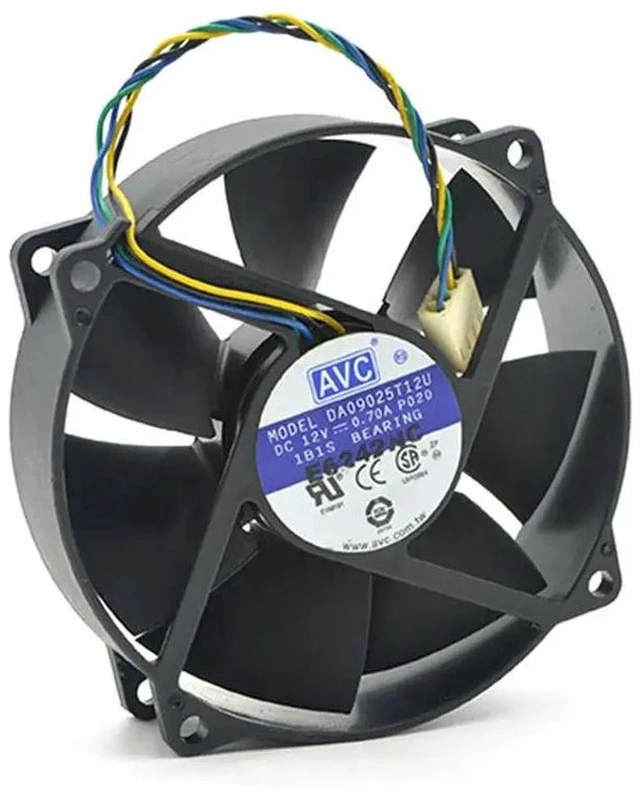 Main image of DA09025T12U 9025 90x90x25mm DC 12V 0.70A 4-Wire 4Pin PWM Cooling Fan, Round Frame Heatsink Fan Replacement, 90mm Axial Fan for Server Chassis, Power Supply, Industrial Equipment Heat Dissipation