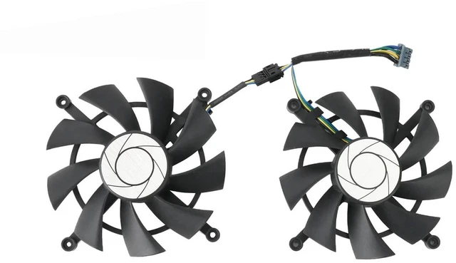 Alt view image 2 of 2 - HA9015H12SC-Z GPU Cooling Fan 2 Units Set, Replacement VGA Cooler Fan for RTX 3060Ti, RTX3070 LHR 8GB Dual-Fan Graphics Card, RTX 3050 VENTUS 2X XS Video Card, DC12V PWM Graphics Card Fan Repair Spare