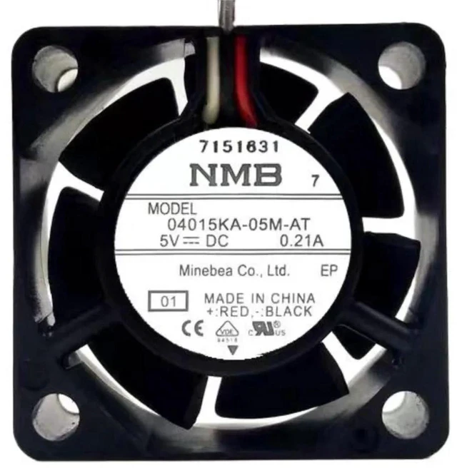 Alt view image 2 of 2 - 04015KA-05M-AT 4015 40x40x15mm DC5V 0.21A 3-Wire 3-Pin Axial Cooling Fan, 4CM 40mm Replacement Heatsink Fan for Embedded Controller, Instrument, Small Industrial Equipment Heat Dissipation Repair Spar