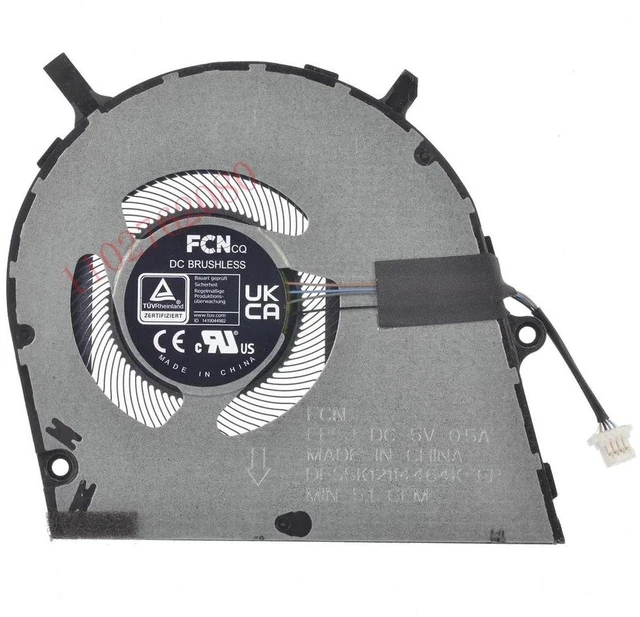 Main image of Laptop CPU Cooling Fan, Replacement Notebook Processor Cooler Fan for 7420/7425 2-in-1 and 3330 (2022 Model) Series Laptops, DC5V 4-Pin PWM Internal Fan Repair Spare Part