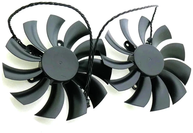 Alt view image 2 of 2 - 2 Pack 4-Pin 95mm PLD10015B12H GPU Cooling Fans, VGA Graphics Card Cooler Replacement Fan for GeForce GTX 1080, GTX 1070Ti, GTX 1070 Video Card, DC12V PWM Fan Repair Spare Part