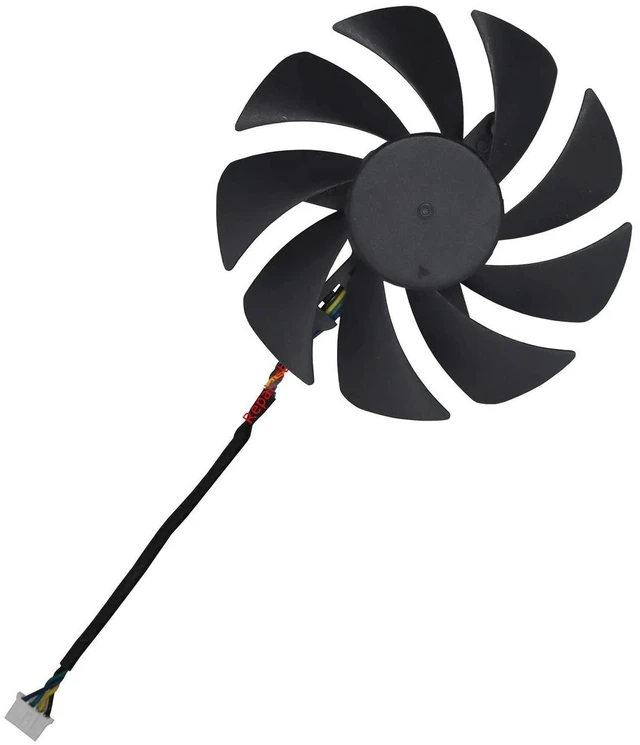 Alt view image 2 of 2 - PLA09215B12H GPU Cooling Fan, OEM Replacement VGA Fan for GTX1660,1660Ti,1660S SUPER, ASL RTX4060 Mini ITX 8G, RTX3060 12G, DC12V 4-Pin PWM Graphics Card Repair Spare Part