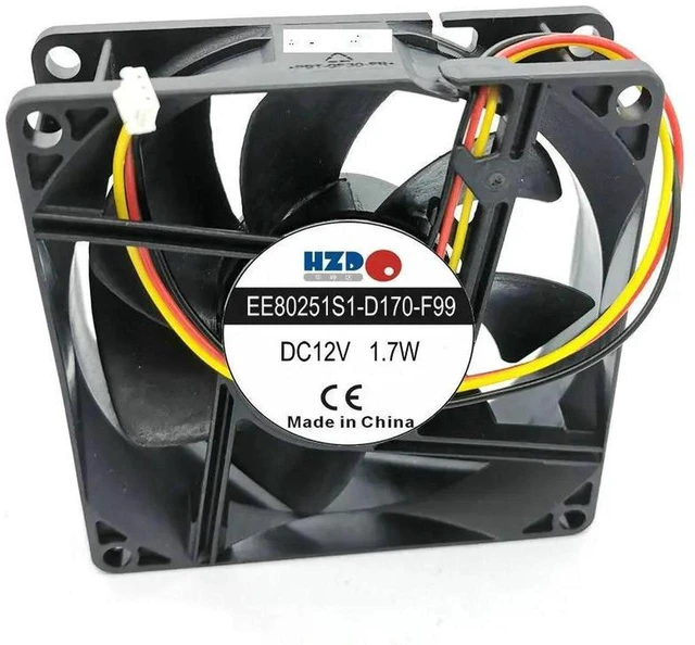 Main image of EP6127A EE80251S1-D170-F99 80*80*25MM Cooling Fan, DC12V 1.7W Axial Fan Replacement for Projector and Notebook Laptop, Heat Dissipation Repair Spare Part