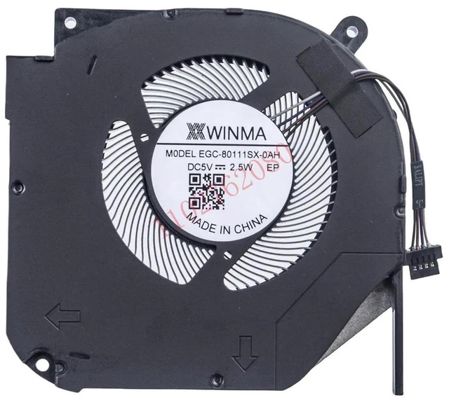 Main image of 1 PCS Laptop CPU Cooling Fan EGC-80111SX-0AH, Notebook Cooler Replacement for 15K,16K,17K,17KS,16S,16 Super, G16 Series Laptop Heat Dissipation Repair Spare Part
