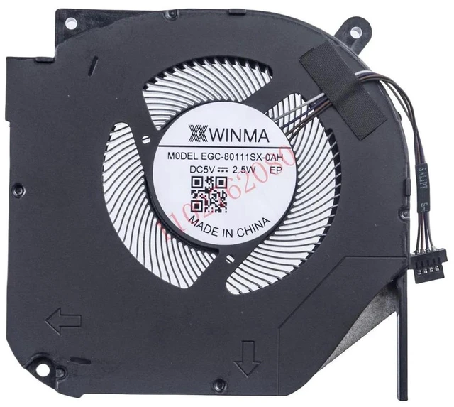 Alt view image 2 of 2 - 1 PCS Laptop CPU Cooling Fan EGC-80111SX-0AH, Notebook Cooler Replacement for 15K,16K,17K,17KS,16S,16 Super, G16 Series Laptop Heat Dissipation Repair Spare Part