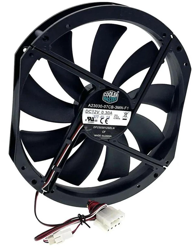 Main image of DF2303012SELN A23030-07CB-3MN-F1 230mm 23cm Computer Case Cooling Fan, DC12V Quiet Low Noise 230x200x30mm Large Size Axial Fan for PC Chassis Industrial Cabinet Heat Dissipation Replacement Spare Part
