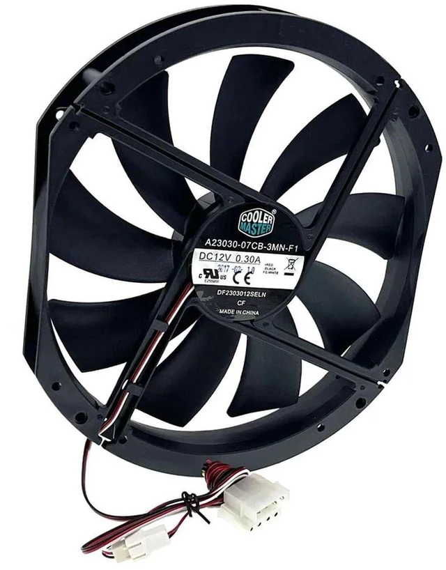 Alt view image 2 of 2 - DF2303012SELN A23030-07CB-3MN-F1 230mm 23cm Computer Case Cooling Fan, DC12V Quiet Low Noise 230x200x30mm Large Size Axial Fan for PC Chassis Industrial Cabinet Heat Dissipation Replacement Spare Part