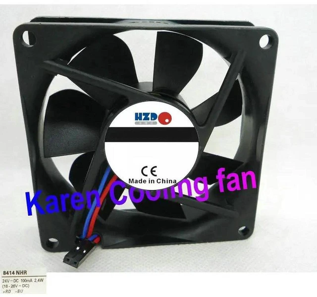 Main image of 8414NHR 8025 8cm Axial Cooling Fan, DC24V 2.4W 2-Wire 80x80x25mm Fan with Laptop Stand Connector, High Airflow Replacement Fan for Laptop Stands and Small Electronic Equipment Heat Dissipation Spare