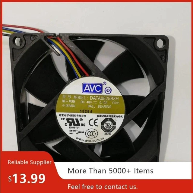 Alt view image 2 of 2 - DATA0825B8H P005 8025 80×80×25mm Axial Cooling Fan, DC48V 0.10A 4-Wire Dual Ball Bearing Fan for Communication Equipment, Server Cabinet Industrial Heat Dissipation Replacement Spare Part