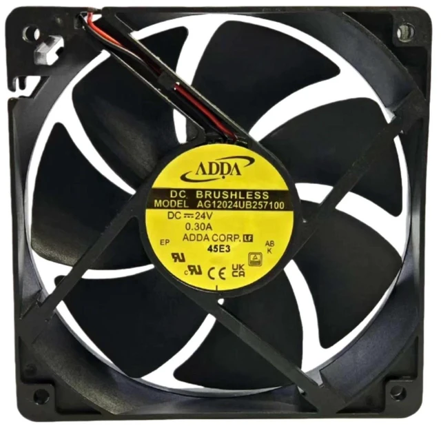Alt view image 2 of 2 - AB1224LB-Y01 12032 12CM Turbine Drum Centrifugal Cooling Fan, DC24V 0.14A/0.3A 1800RPM High Static Pressure Blower Fan for Industrial Cabinet Auxiliary Heat Dissipation Replacement Spare Part