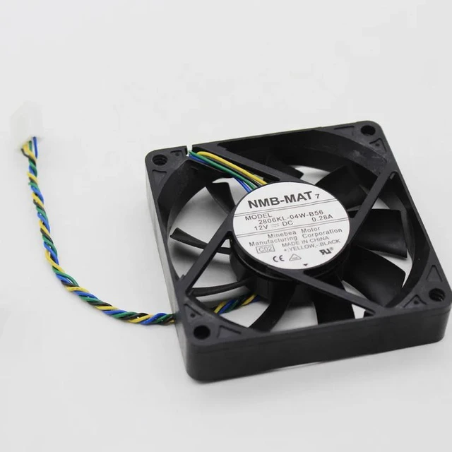 Alt view image 2 of 2 - 2806KL-04W-B56 7015 70×70×15mm CPU Cooling Fan, DC12V 4-Wire PWM Speed Control 7CM Axial Fan for Notebook, All-in-One PC and Small Chassis Heat Dissipation Replacement Spare Part