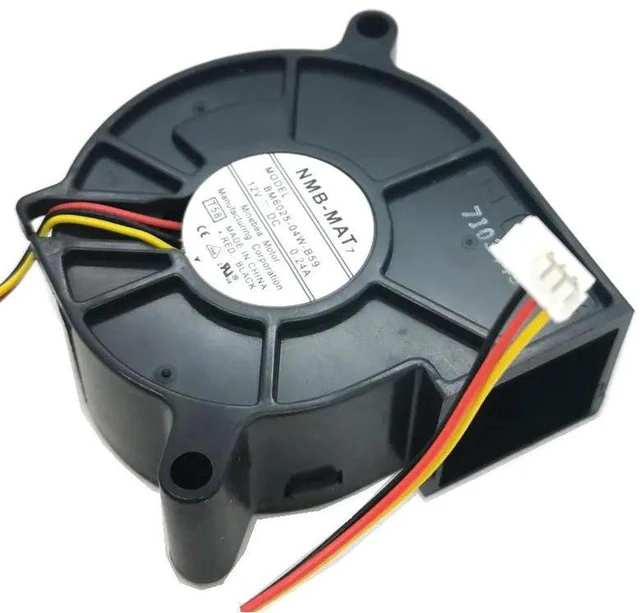 Main image of 6CM 6025 Projector Turbo Blower Fan BM6025-04W-B59 BM6025-04W-B50, 60×60×25mm DC12V 0.24A Centrifugal Worm Gear Fan, High Static Pressure Replacement Cooling Fan for Projector Heat Dissipation Repair