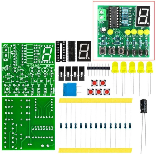 Main image of AJMRTC DIY Electronic Soldering Practice Kit, Unassembled Electronic Component Set, Soldering Training Circuit Board Project for Students, Beginner STEM Learning, Electronics Education and Welding