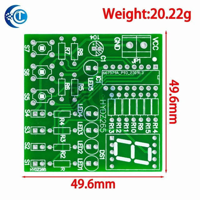 Alt view image 3 of 3 - AJMRTC DIY Electronic Soldering Practice Kit, Unassembled Electronic Component Set, Soldering Training Circuit Board Project for Students, Beginner STEM Learning, Electronics Education and Welding