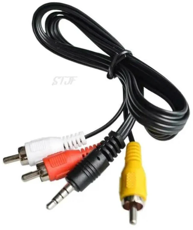 Alt view image 2 of 2 - AJMRTC AV Cable for Raspberry Pi B+, Raspberry Pi 3 Model B, Black Specified AV Video Audio Cable, Composite RCA Output Cable for Analog Display and Old TV Monitor Connection