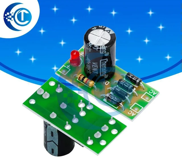 Alt view image 2 of 3 - AJMRTC 1N4007 Full Bridge Rectifier Module, AC to DC Converter with Filter Circuit, 12V 1A Output Power Supply Board for AC-DC Conversion, Electronic Experiment and Small Load Power Projects