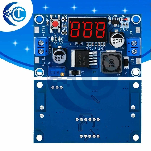 Main image of AJMRTC DC-DC XL6009 Digital Step Up Boost Power Supply Module, Adjustable 4.5-32V Input to 5-52V Output Voltage Regulator with LED Voltmeter Display, for Battery Power Conversion & Electronic DIY