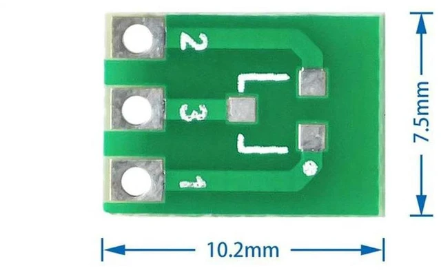 Alt view image 3 of 3 - AJMRTC 10Pcs SOT223 to DIP3 SOT89 to SIP3 Adapter Board, AMS1117 Base Power Management Chip Holder, PCB Converter Breakout Board for Electronic Circuit Prototyping & DIY Soldering Projects