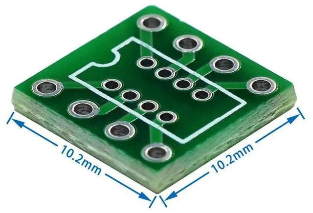 Alt view image 3 of 3 - AJMRTC 50Pcs DIP8 to SOP8 Adapter Board, Inline to SMD Patch Converter, 1.27mm to 2.54mm Pitch Breakout Board, Sound Card Upgrade Chip Socket Board for Electronic Circuit Programming & DIY Soldering