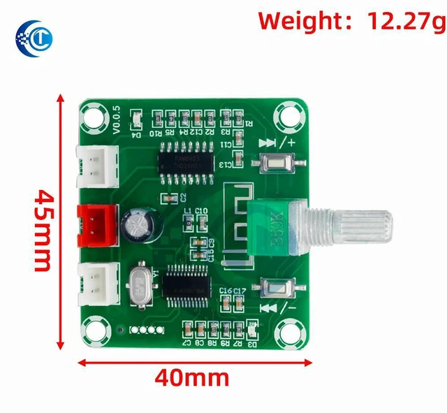 Alt view image 2 of 3 - AJMRTC XH-A158 Ultra Clear Bluetooth 5.0 Power Amplifier Board, PAM8403 Class D Stereo Audio AMP Module, 5W*2 Dual Channel Small Power DIY Wireless Speaker Amplifier Board for Home Audio Projects