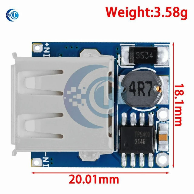 Alt view image 3 of 3 - AJMRTC 5V Lithium Charger Module, 2-in-1 Micro USB Step-Up & Protection Board, Li-ion Li-Po Battery Charge Discharge Boost Converter for DIY Power Bank, Portable Power Supply Electronic Projects