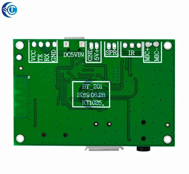 Alt view image 2 of 3 - AJMRTC BT201 Dual-Mode Bluetooth 5.0 Lossless Audio Power Amplifier Module, TF Card & U Disk Playback, BLE SPP Serial Port Transparent Transmission Board for Audio DIY, IoT Serial Communication Projec