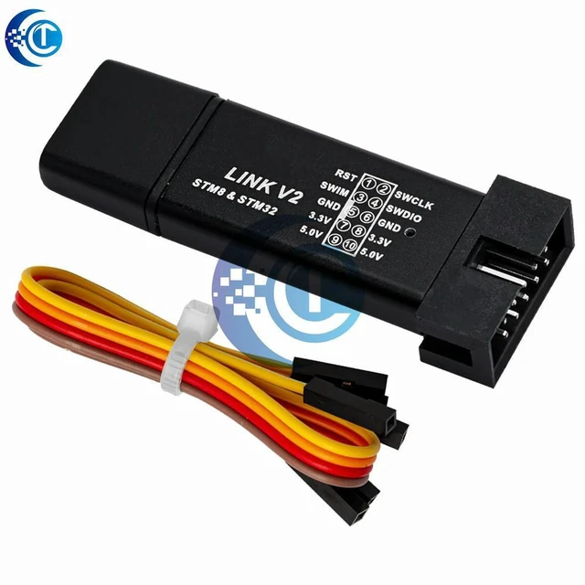 Alt view image 2 of 3 - AJMRTC 1Set ST-Link V2 Mini Programmer Simulator, STLINK V2 Debug Downloader for STM8 STM32, with Protective Cover & DuPont Cable, STM MCU Programming Debug Tool for Embedded Electronic DIY Projects