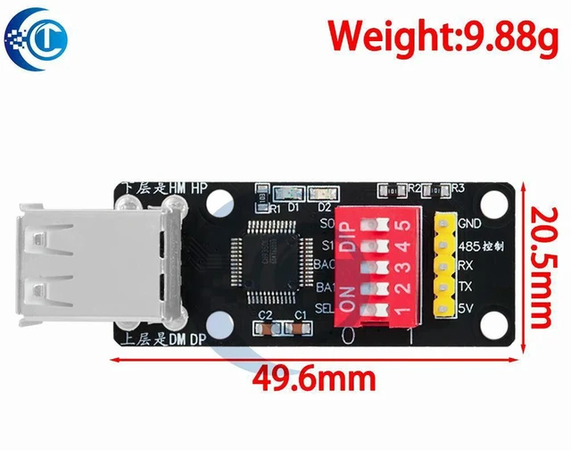 Alt view image 3 of 3 - AJMRTC CH9350 Module, HID Keyboard Mouse to Serial Port Converter, Virtual Keyboard & Barcode Scanner to UART Serial Board, USB HID Bridge for KVM Extender, KM Synchronization, Embedded & Industrial