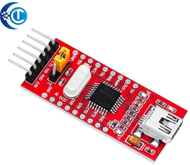 Alt view image 2 of 3 - AJMRTC FT232BL FTDI USB to TTL Serial Converter Adapter Module, Mini USB Port, 3.3V-5.5V Power Switch, Upgraded FT232RL Replacement for Arduino, MCU Debugging, Serial Communication & Program Download