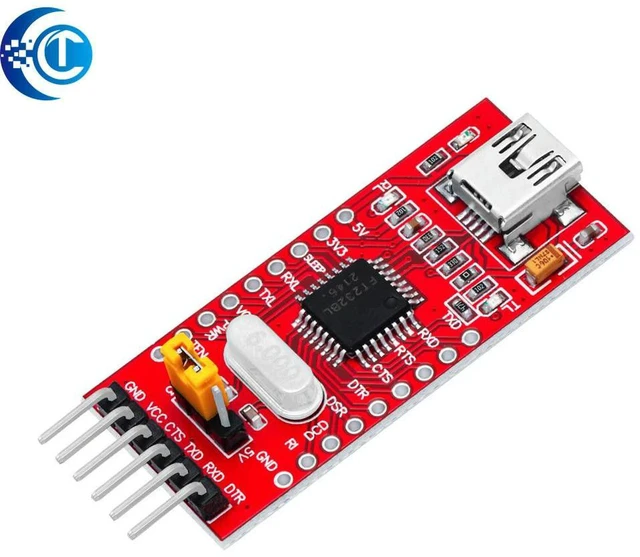 Alt view image 3 of 3 - AJMRTC FT232BL FTDI USB to TTL Serial Converter Adapter Module, Mini USB Port, 3.3V-5.5V Power Switch, Upgraded FT232RL Replacement for Arduino, MCU Debugging, Serial Communication & Program Download