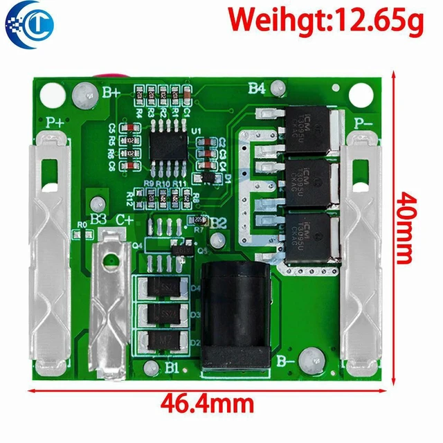 Alt view image 2 of 3 - AJMRTC 5S Lithium Battery Charging Protection Board, 18V/18.5V/21V 20A 3MOS BMS Module, Overcharge Over-Discharge Short Circuit Protection for Li-Ion Battery Pack & Power Tools